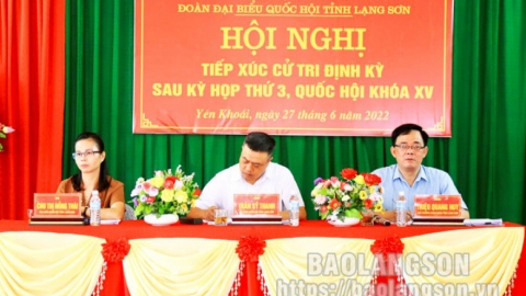 Đoàn Đại biểu Quốc hội tỉnh tiếp xúc cử tri huyện Lộc Bình
