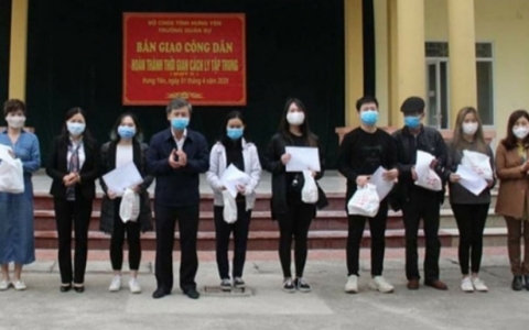 358 công dân hoàn thành cách ly tập trung tại Trường Quân sự tỉnh Hưng Yên