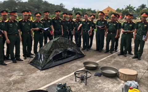 Đoàn An Lão tập huấn sử dụng thử nghiệm bộ bếp dầu cấp trung đội K19 và lều cá nhân