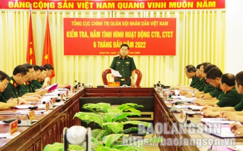 Tổng cục Chính trị kiểm tra tại Bộ Chỉ huy Quân sự và Bộ Chỉ huy Bộ đội Biên phòng tỉnh