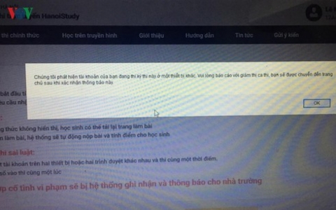 Thi thử online ở Hà Nội: 19h30 làm bài, 21h học sinh vẫn chưa thể đăng nhập