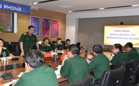 Cục Nhà trường, Bộ Tổng Tham mưu thăm và làm việc tại Học viện Viettel