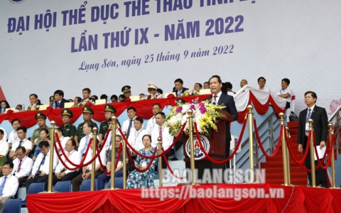 Khai mạc Đại hội thể dục thể thao tỉnh Lạng Sơn lần thứ IX, năm 2022