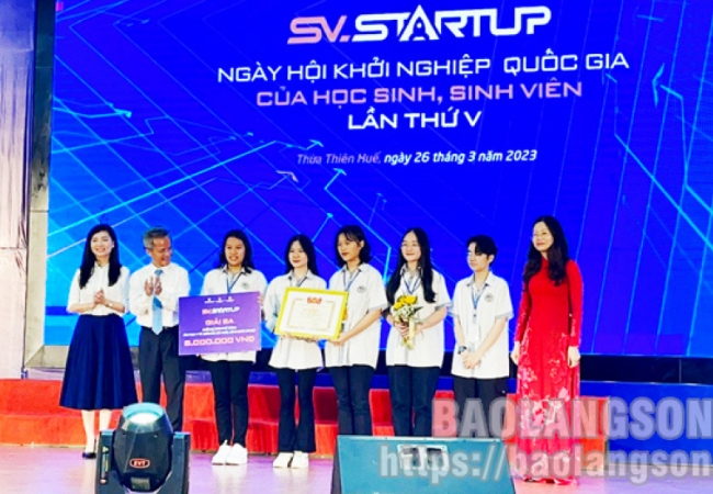 Dự án của học sinh Trường THPT Chuyên Chu Văn An giành giải ba tại ngày hội khởi nghiệp quốc gia của học sinh, sinh viên lần thứ V