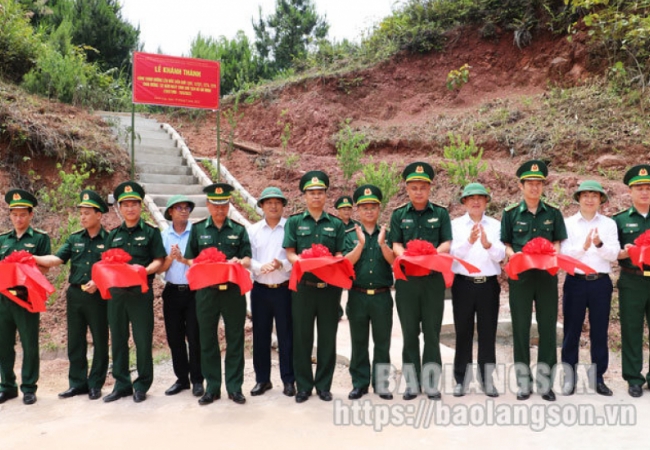 Khánh thành công trình đường tuần tra biên giới tại xã Bính Xá, huyện Đình Lập