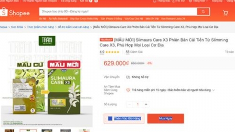 Ph&aacute;t hiện thực phẩm chức năng giảm c&acirc;n Slimaura Care x3 c&oacute; nhiều vi phạm