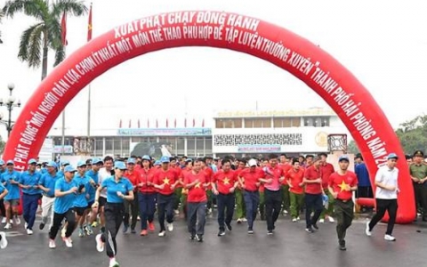 Hải Ph&ograve;ng s&ocirc;i động ng&agrave;y hội to&agrave;n d&acirc;n tập luyện thể thao 2026