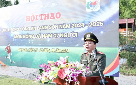 Hơn 260 vận động viên tham gia Hội thao lực lượng Công an Lạng Sơn môn Bóng đá nam năm 2024
