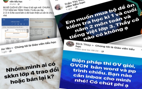 Nhộn nhịp mua b&aacute;n đề thi, s&aacute;ng kiến kinh nghiệm