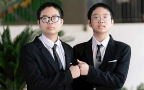 Hai giải nhất To&aacute;n th&agrave;nh phố H&agrave; Nội l&agrave; anh em song sinh