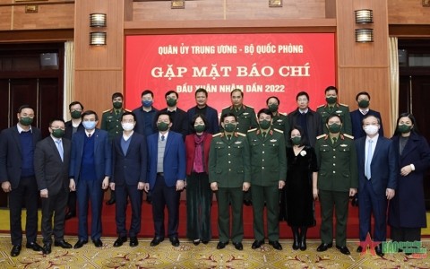 Quân ủy Trung ương - Bộ Quốc phòng gặp mặt báo chí đầu Xuân Nhâm Dần 2022