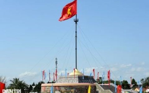 Lễ ch&agrave;o cờ trước ng&agrave;y bầu cử dưới Kỳ đ&agrave;i Hiền Lương