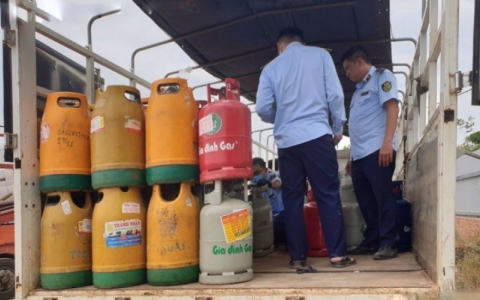 Ph&aacute;t hiện h&agrave;ng ngh&igrave;n b&igrave;nh gas nghi giả mạo nh&atilde;n hiệu