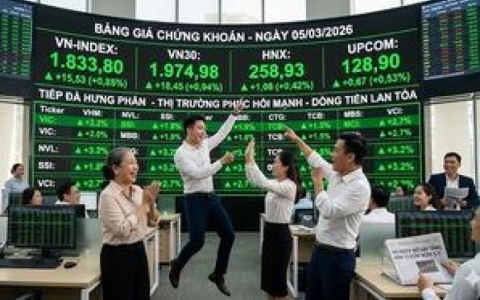 Tr&uacute;t bỏ g&aacute;nh nặng, VN-Index mở g&aacute;p bứt ph&aacute; ngay phi&ecirc;n ATO ng&agrave;y 5-3
