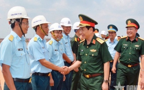 Đại tướng Phan Văn Giang thăm, kiểm tra tình hình thực hiện dự án sân bay Long Thành