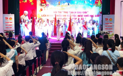 110 đại biểu tham gia Trại h&egrave; Thiếu nhi tỉnh Lạng Sơn lần thứ VIII