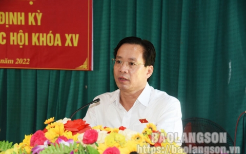 Đoàn đại biểu Quốc hội tỉnh tiếp xúc cử tri huyện Bắc Sơn