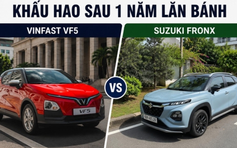 So s&aacute;nh khấu hao xe VinFast VF5 v&agrave; Suzuki Fronx sau 1 năm lăn b&aacute;nh