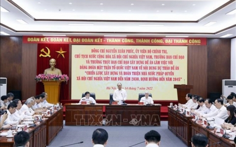 Chủ tịch nước chủ trì làm việc với Mặt trận Tổ quốc Việt Nam về Nhà nước pháp quyền