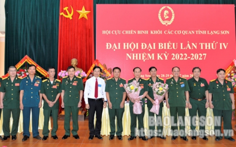 Đại hội Hội Cựu chiến binh Khối c&aacute;c cơ quan tỉnh Lạng Sơn lần thứ IV