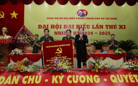 Đại t&aacute; Nguyễn Duy Thắng t&aacute;i đắc cử B&iacute; thư Đảng ủy BĐBP TP Hồ Ch&iacute; Minh
