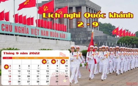 Dịp Quốc kh&aacute;nh năm 2022 được nghỉ 4 ng&agrave;y