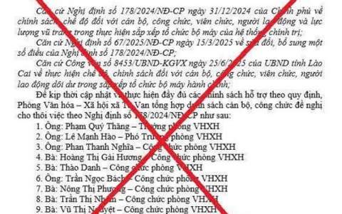Thực hư tờ trình cho thôi việc 9 cán bộ khiến dư luận xôn xao