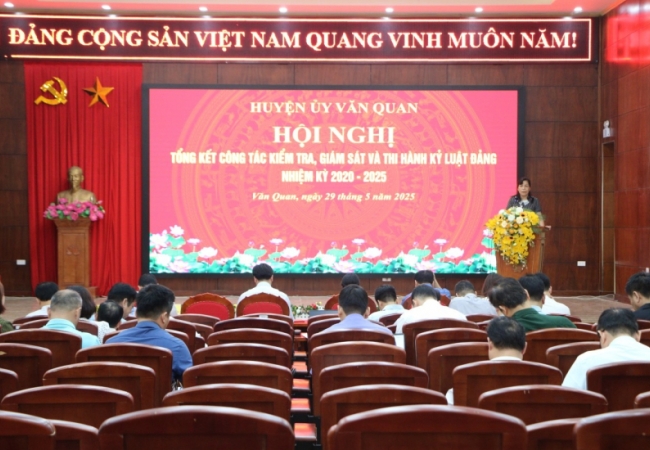 Văn Quan: Tổng kết công tác kiểm tra, giám sát và thi hành kỷ luật của Đảng nhiệm kỳ 2020 – 2025