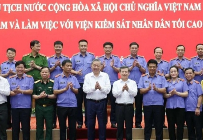 Chủ tịch nước Tô Lâm thăm, làm việc với Viện Kiểm sát nhân dân tối cao