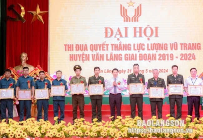 Đại hội thi đua quyết thắng lực lượng vũ trang huyện Văn Lãng giai đoạn 2019 - 2024